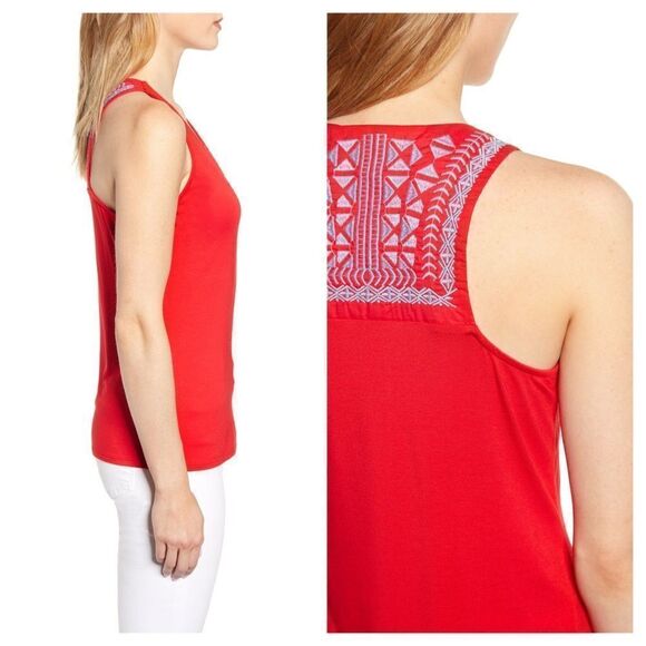 Gibson Look x Hi Sugarplum! Naxos Embroidered Racerback Tank Top Sz XXL - Picture 2 of 10